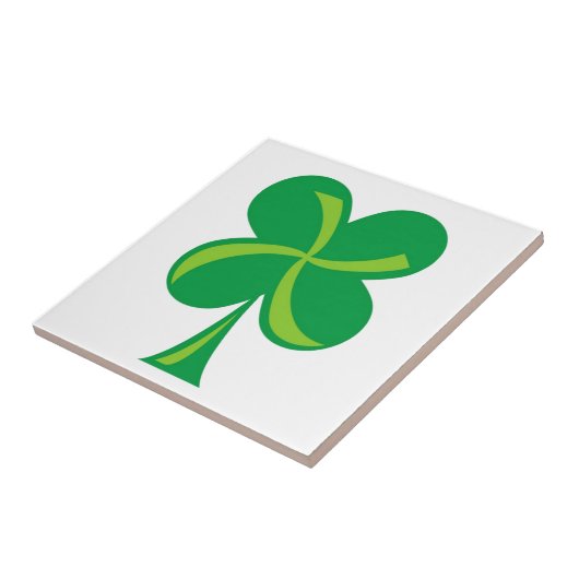 Green Shamrock Tegeltje (Zijkant)