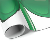 Green Shamrock Three-Leaf Clover Cadeaupapier (Rol Hoek)
