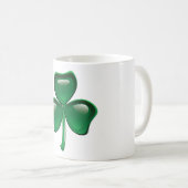 Green Shamrock Three-Leaf Clover Koffiemok (Voorkant rechts)