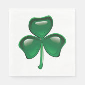 Green Shamrock Three-Leaf Clover Servet (Voorkant)