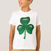Green Shamrock Three-Leaf Clover T-shirt (Voorkant)