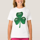 Green Shamrock Three-Leaf Clover T-shirt (Voorkant)