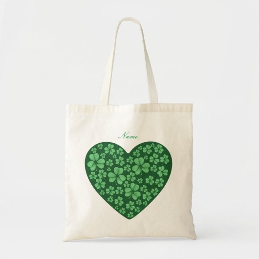 Green Shamrock Tote Bag (Voorkant)
