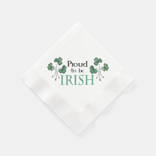 Green Shamrock Trots om Ierse papieren servetten t (Hoek)