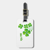Green Shamrock uit Ierland Bagagelabel (Voorkant verticaal)