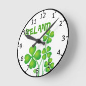 Green Shamrock uit Ierland Ronde Klok (Hoek)