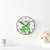 Green Shamrock uit Ierland Ronde Klok (Huis)