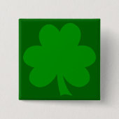 Green Shamrock Vierkante Button 5,1 Cm (Voorkant)