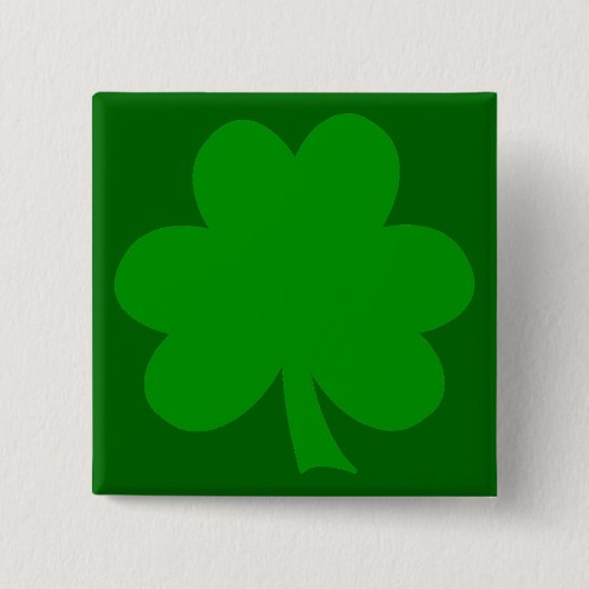 Green Shamrock Vierkante Button 5,1 Cm (Voorkant)