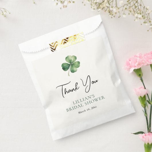 Green Shamrock Vrijgezellenfeest Bedankzakje (Gezegeld)