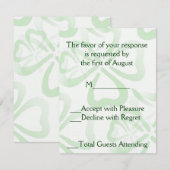Green Shamrock Wedding RSVP Card (Voorkant / Achterkant)