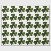 Green Shamrock Wrapping paper Cadeaupapier (Vlak)