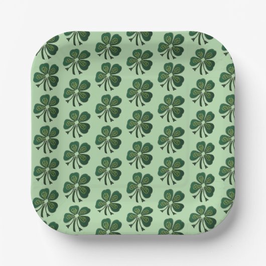 Green Shamrocks 2025 Paper Bord (Voorkant)