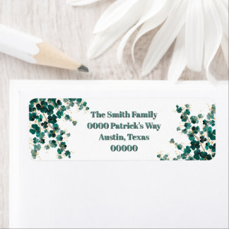 Green Shamrocks and Gold  Etiket