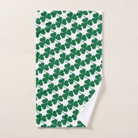 Green Shamrocks Bad Handdoek (Handdoek)