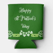 Green Shamrocks Happy St Patricks Day Party Lucky Blikjeskoeler (Voorkant)