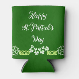 Green Shamrocks Happy St Patricks Day Party Lucky Blikjeskoeler