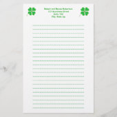 Green Shamrocks, in goud gesneden, geblindeerde ka Briefpapier (Voorkant)