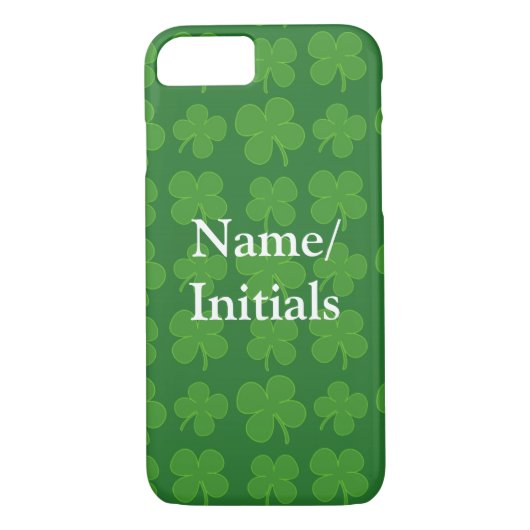 Green Shamrocks, Irish Clover Pattern Case-Mate iPhone Case (Achterkant)