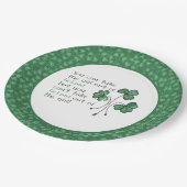 Green Shamrocks Irish Girl Quote Paper Bord (Gekanteld)