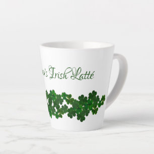 Green Shamrocks Irish Latté Mok gepersonaliseerd