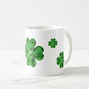 Green Shamrocks Irish St. Patrick's Day Coffee Mok