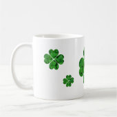 Green Shamrocks Irish St. Patrick's Day Coffee Mok (Links)