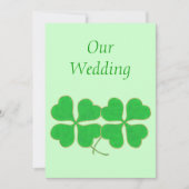 Green Shamrocks met gouden stippen Weddenschap Kaart (Voorkant)