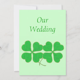 Green Shamrocks met gouden stippen Weddenschap Kaart