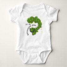 Green Shamrocks | Mousserende harten Baby Bodysuit