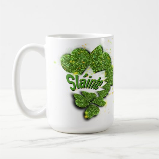 Green Shamrocks | Mousserende harten Shainte Koffiemok (Links)
