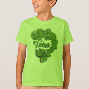 Green Shamrocks   Mousserende harten ShainteT-Shir T-shirt