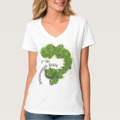 Green Shamrocks | mousserende harten T-shirt (Voorkant)