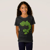 Green Shamrocks | mousserende harten T-shirt (Voorkant volledig)