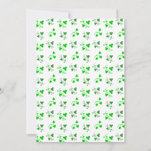 Green Shamrocks Pattern Kaart