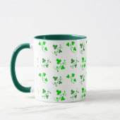 Green Shamrocks Pattern Mok (Links)