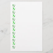 Green Shamrocks Pattern Stationery Briefpapier (Voorkant)