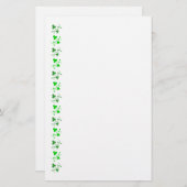 Green Shamrocks Pattern Stationery Briefpapier (Voorkant / Achterkant)