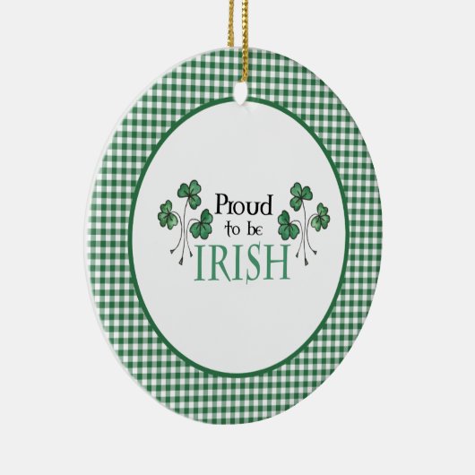 Green Shamrocks Proud tot Iers Ornament (Rechts)