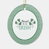 Green Shamrocks Proud tot Iers Ornament (Links)