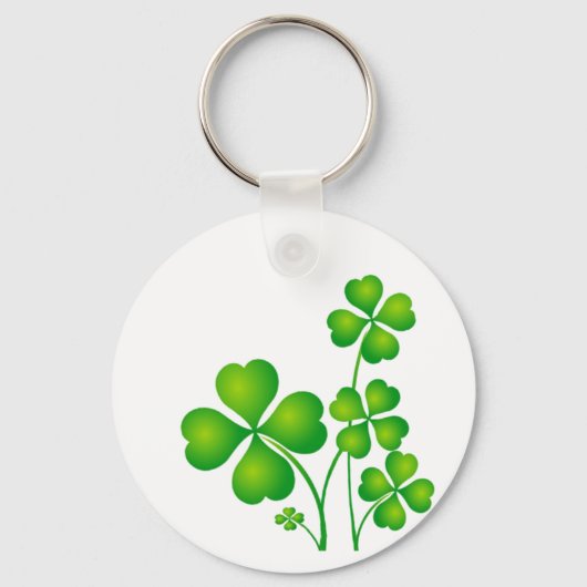 Green Shamrocks Sleutelhanger (Voorkant)