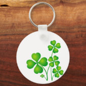 Green Shamrocks Sleutelhanger (Voorkant)