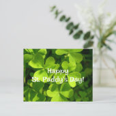Green Shamrocks, St. Paddy's Day Briefkaart (Staand voorkant)