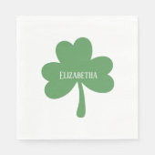 Green Shamrocks St. Patrick's Day Custom Name Servet (Voorkant)