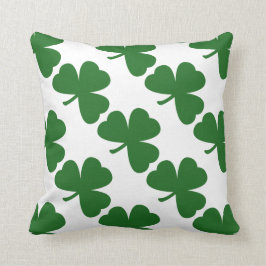 Green Shamrocks St. Patrick's Day Kussen