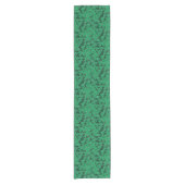 Green Shamrocks St Patricks Day Pattern Korte Tafelloper (Voorkant)