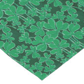 Green Shamrocks St Patricks Day Pattern Korte Tafelloper (Hoek)
