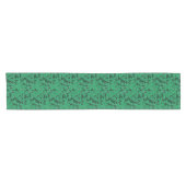 Green Shamrocks St Patricks Day Pattern Korte Tafelloper (Horizontaal)