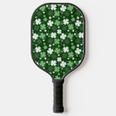 Green Shamrocks, St. Patrick's Day Pickleball Paddle (Voorkant)
