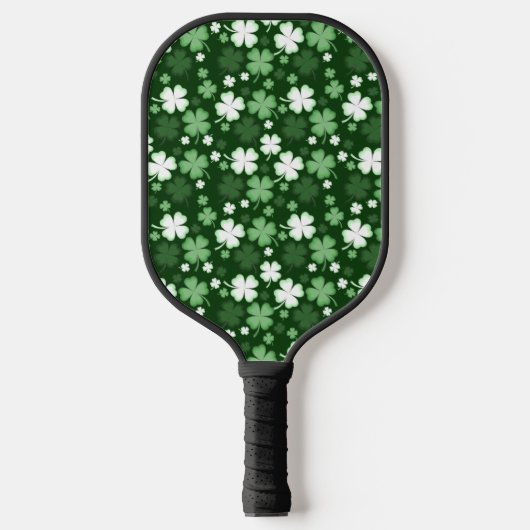 Green Shamrocks, St. Patrick's Day Pickleball Paddle (Voorkant)